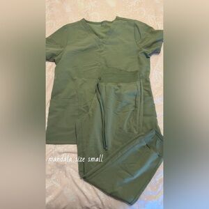 Women's Green Mandala Scrubs